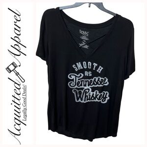 Lyric Culture Red Label Smoth As Tennesee Whiskey V- Neck Thin Tee